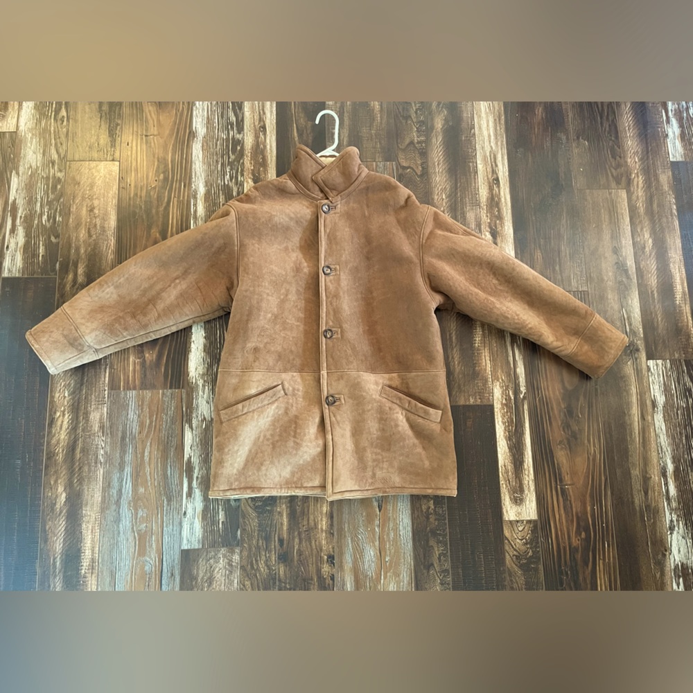 Men’s Shearling Winter Coat, size 40 (LG), never worn